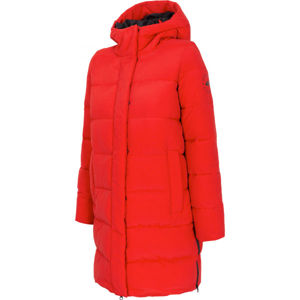4F WOMEN´S JACKET červená S - Dámský péřový kabát