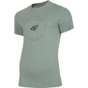 4F MEN'S T-SHIRT Pánské tričko, světle zelená, velikost 2XL