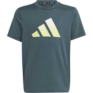adidas TI TEE Chlapecké tréninkové tričko, tmavě šedá, velikost 164