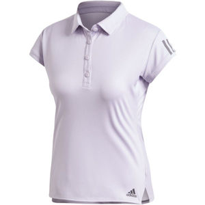 adidas CLUB 3 STRIPES POLO fialová XL - Dámské tenisové triko