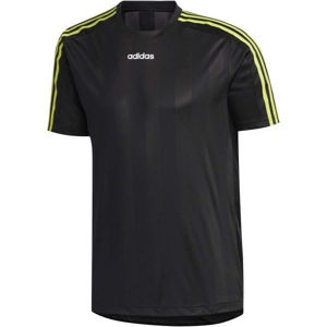 adidas CULTURE T-SHIRT Pánské tričko, Černá,Reflexní neon, velikost S