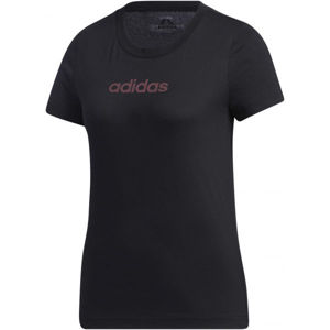 adidas WOMENS ESSENTIALS BRANDED TEE Dámské triko, Černá,Vínová, velikost