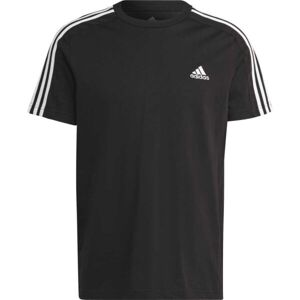 adidas 3-STRIPES TEE Pánské tričko, černá, veľkosť S