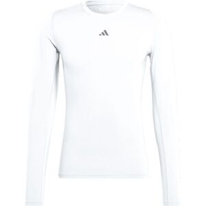 adidas TECHFIT LONG SLEEVE TEE Pánské tričko, bílá, veľkosť M