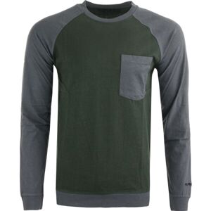 ALPINE PRO ASED Pánské triko, tmavě zelená, velikost XL