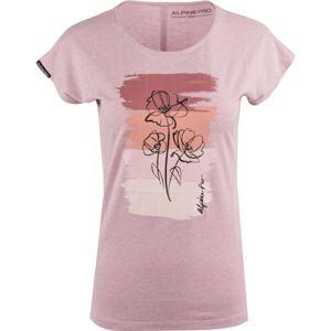ALPINE PRO RYRA Dámské triko, růžová, velikost XS