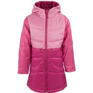 ALPINE PRO ROMBO Dětský kabát, růžová, velikost 128-134