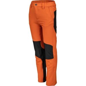ALPINE PRO BONADO Chlapecké softshellové kalhoty, oranžová, velikost 140-146