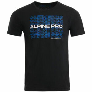 ALPINE PRO JAEL Pánské tričko, Černá,Bílá,Modrá, velikost