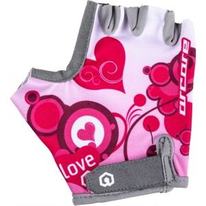 Arcore LUKE Dětské cyklistické rukavice, růžová, veľkosť 8