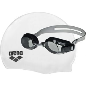 Arena POOL SET Set plavecké čepice a brýlí, bílá, velikost UNI