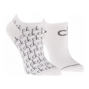 Calvin Klein 2PK REPEAT LOGO Dámské ponožky, bílá, velikost os
