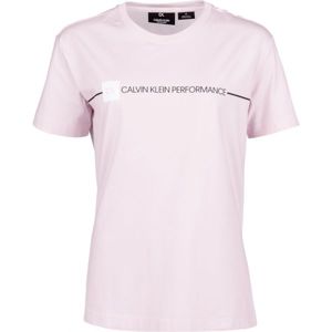 Calvin Klein LOGO SHORT SLEEVE TEE růžová S - Dámské tričko