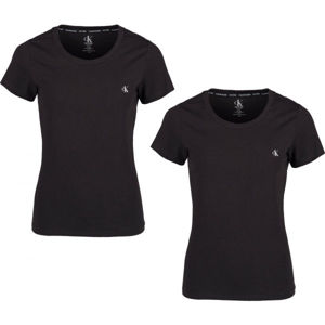 Calvin Klein S/S CREW NECK 2PK černá S - Dámské tričko