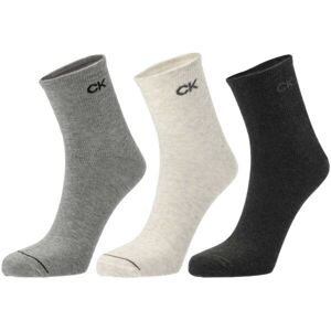 Calvin Klein SHORT SOCK 3P Pánské ponožky, šedá, velikost UNI