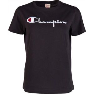 Champion CREWNECK T-SHIRT černá L - Dámské triko