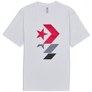 Converse REPEATED STAR CHEVRON TEE bílá S - Pánské tričko
