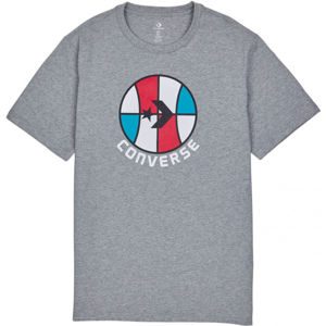 Converse CLASSIC BBALL SS TEE Pánské tričko, šedá, velikost M