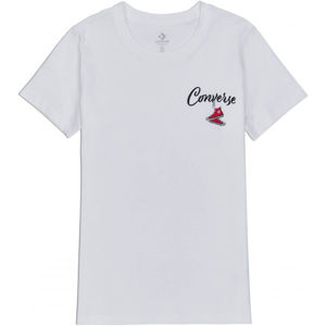 Converse WOMENS HANGIN OUT CLASSIC TEE Dámské tričko, Bílá,Černá,Červená, velikost