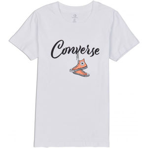 Converse HANGIN OUT CHUCK CLASSIC TEE Bílá L - Dámské tričko