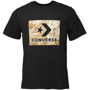 Converse STAR CHEV BRUSH STROKE KNOCK OUT CAMO FILL Pánské tričko, černá, velikost