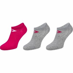 Converse BASIC WOMEN LOW CUT 3PP Dámské ponožky, Šedá,Růžová, velikost 35-38