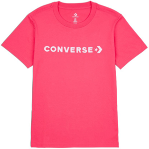 Converse CF STRIP WORDMARK SS TEE Dámské tričko, růžová, velikost S