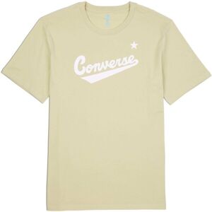 Converse CENTER FRONT LOGO TEE Pánské triko, světle zelená, veľkosť M