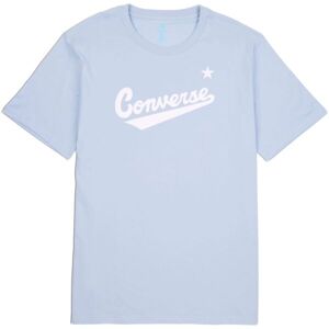 Converse CENTER FRONT LOGO TEE Pánské triko, světle modrá, velikost S