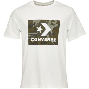 Converse STAR CHEV BRUSH STROKE KNOCK OUT CAMO FILL Pánské tričko, bílá, velikost