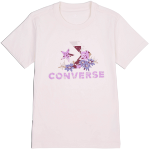 Converse STAR CHEVRON ABSTRACT FLOWERS TEE Dámské tričko, růžová, velikost XL