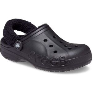 Crocs BAYA LINED FUZZ STRAP CLOG Unisex pantofle, černá, velikost 39/40
