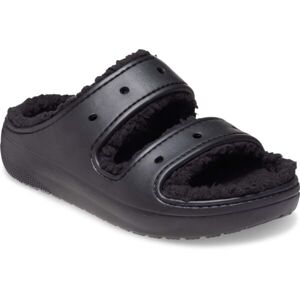 Crocs CLASSIC COZZZY SANDAL Unisex sandály, černá, velikost 43/44