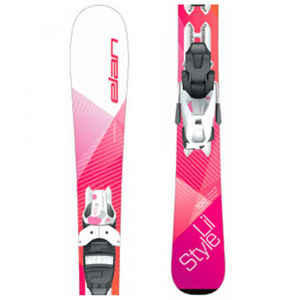 Elan LIL STYLE QS + EL 7.5 Dětská sjezdová lyže, Růžová,Bílá, velikost