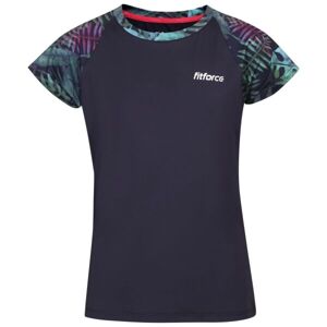 Fitforce NILSEN Dívčí fitness triko, tmavě modrá, velikost 140-146