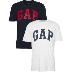 GAP BASIC ARCH 2 PACK Pánské tričko, černá, veľkosť XXL