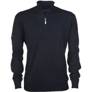 GREGNORMAN MERINO (50:50) ZIP-NECK Pánský golfový svetr, černá, veľkosť S