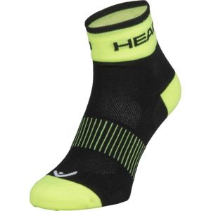 Head SOCKS YELLOW Cyklistické ponožky, Černá,Reflexní neon, velikost 40-42