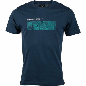 Hi-Tec ODAN Pánské triko, Tmavě modrá,Zelená, velikost