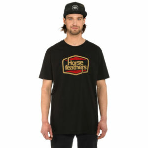 Horsefeathers CORNICK T-SHIRT Pánské tričko, Černá,Žlutá, velikost XL