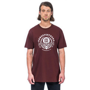 Horsefeathers THACKER T-SHIRT Pánské tričko, vínová, velikost M