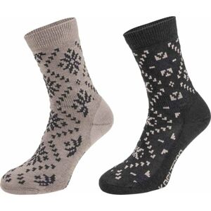 KARI TRAA TIRIL WOOL 2PK Dámské vlněné ponožky, šedá, veľkosť 36-38