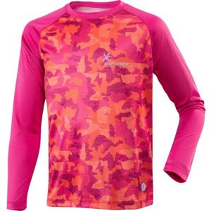 Klimatex ELISEO Dětské funkční běžecké triko se sublimačním potiskem, Růžová,Oranžová, velikost 146