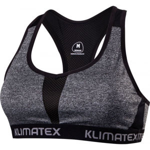 Klimatex ILMI šedá XL - Dámská šitá podprsenka na fitness a běh