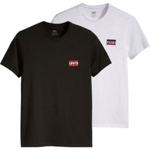 Levi's 2PK CREWNECK GRAPHIC - dvojbalení Pánská trička - multipack, černá, velikost S