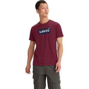 Levi's GRAPHIC CREWNECK TEE Pánské tričko, vínová, velikost M