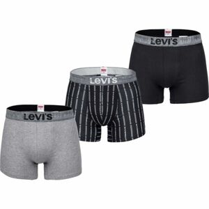 Levi's MEN BACK IN SESSION TRUNK 3P Pánské boxerky, černá, velikost L