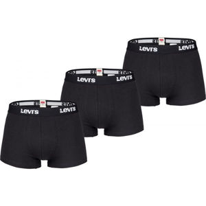 Levi's MEN BACK IN SESSION TRUNK 3P Pánské boxerky, černá, velikost S