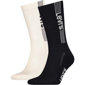 Levi's REG CUT SPORT LOGO 2P Unisexové ponožky, bílá, velikost 39-42