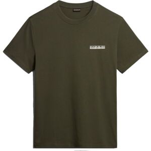 Napapijri S-WARHOLM Pánské tričko, khaki, velikost XL
